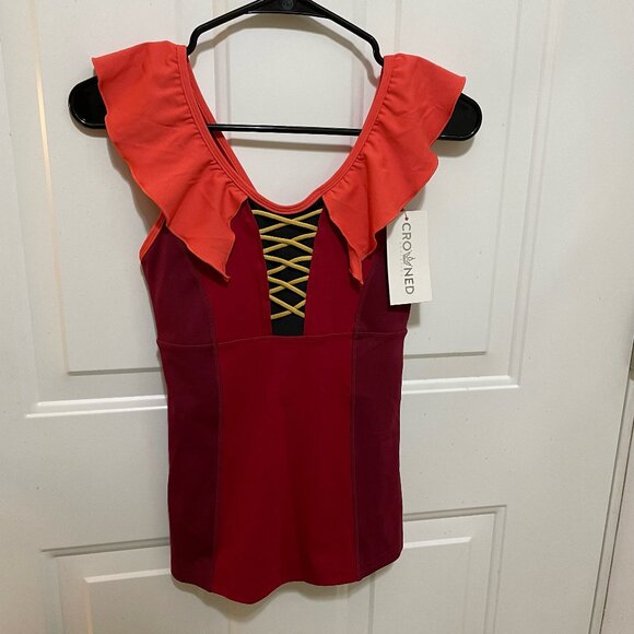 Crowned Athletics Tops - Crowned Athletics 👑 Disney - Sister Witch Athletic Tank Top - Red - NWT